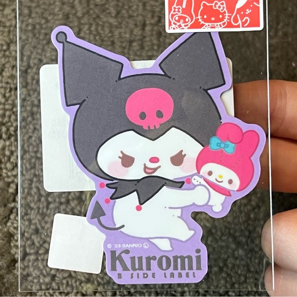 Kuromi & My Melody B-Side Label Sticker Water & UV Ray Protected Official Sanrio - Picture 4 of 5